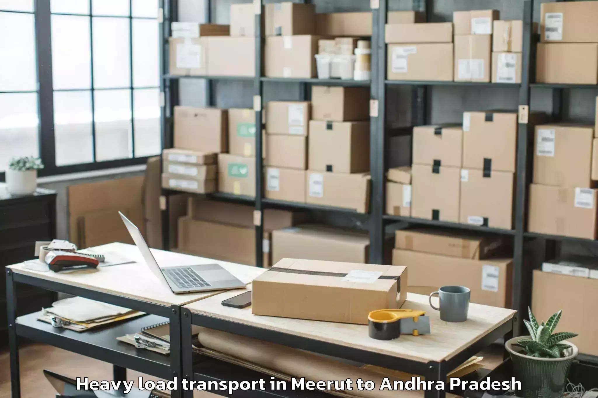 Top Meerut to Kakinada Rural Heavy Load Transport Available